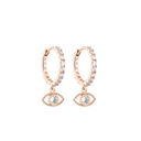 Pave Eye Huggies 18 Karat Vergoldet