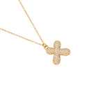 Pave Bubble Initial Kette 14K Vergoldet