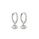 Pave Eye Huggies 18 Karat Vergoldet