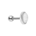 Piercing d'oreille antique en pierre de lune plaqué or 18 carats