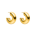 BOLD HOOP OHRRINGE 18K VERGOLDET - SMALL