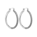 Big Pave Hoop Earrings 14K Gold Plated