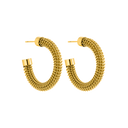 Bold Twist Earrings 18K Gold Plated