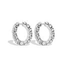 Bold Pave Huggie Hoop Ohrringe - Small