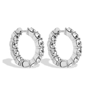 Bold Pave Huggie Hoop Ohrringe - Large