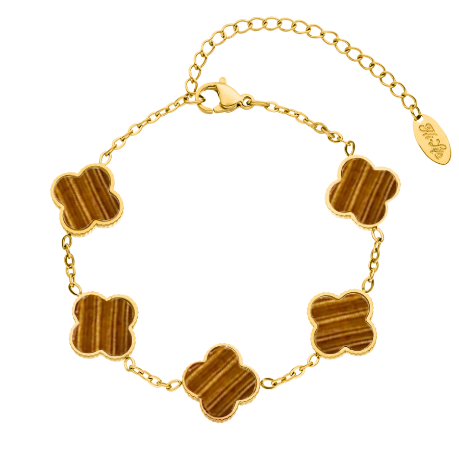 Brown Lucky Leaf Abbaddon Armband 14K Vergoldet HILIFE