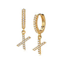 Hi-Life Letter Huggie Ohrringe 18K Vergoldet