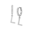 Hi-Life Letter Huggie Ohrringe 18K Vergoldet