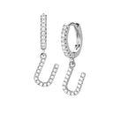 Hi-Life Letter Huggie Ohrringe 18K Vergoldet