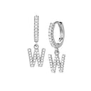 Hi-Life Letter Huggie Ohrringe 18K Vergoldet