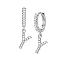 Hi-Life Letter Huggie Ohrringe 18K Vergoldet