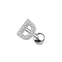 Letter Ohr Piercing Silber