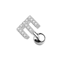 Letter Ohr Piercing Silber