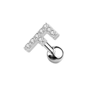 Letter Ohr Piercing Silber