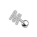 Letter Ohr Piercing Silber