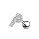 Letter Ohr Piercing Silber