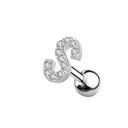 Letter Ohr Piercing Silber