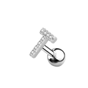 Letter Ohr Piercing Silber