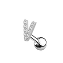 Letter Ohr Piercing Silber