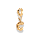 Bubble Letter Charm 14K Vergoldet
