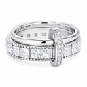 Square Pave Infinity Flow Ring 14K Vergoldet