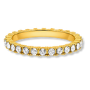 Classic Victoria Pave Ring 14K Vergoldet