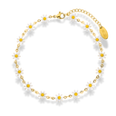 Colorful Daisy Fußkette 14K Vergoldet