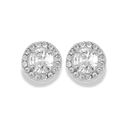 Crystal Elegance Stud Earrings 14K Gold Plated