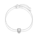 Crystal Heart Elegance Simple Bracelet 14K Gold Plated