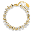 Crystal Leaves Armband 14K Vergoldet