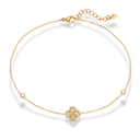 Crystal Lucky Flower Fußkette 14K vergoldet