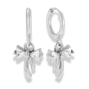 Crystal Ribbon Huggie Ohrringe 14K Vergoldet