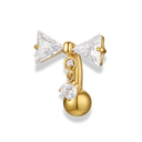 Crystal Ribbon Rook Piercing