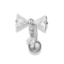 Crystal Ribbon Rook Piercing