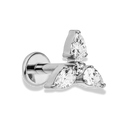 Crystal Triad Labret Piercing - Titan