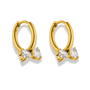 Cute Ribbon Huggie Ohrringe 14K Vergoldet