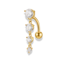 Dangling Pave Belly Piercing