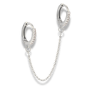 Double Pave Huggie Ohrringe 14K Vergoldet