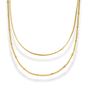 Double Simple Ball Kette 14K Vergoldet