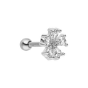 Piercing goutte fleur plaqué or 18 carats