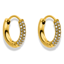 Eternal Pave Huggie Ohrringe 14K Vergoldet