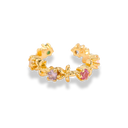 Flower Crystal Earcuff 14K Vergoldet