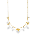 Flower & Bee Charm Kette 14K Vergoldet