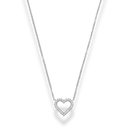 Framed Pave Heart Kette 14K Vergoldet