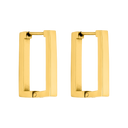 Glamorous Square Huggie Earrings 14K Gold Plated