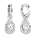 Glamorous Drop Huggie Hoop Ohrringe 14K Vergoldet