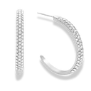 Glamorous Pave Hoop Ohrstecker 14K Vergoldet