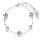 Glourious Pave Flower Armband 14K Vergoldet