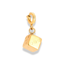 Golden Dice Charm 14K Vergoldet