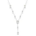 Golden Lucky Leaf Pave Flower Y Kette 14K Vergoldet